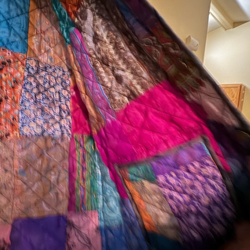 Quilted Multi Colored Jacket With Sequins - image 7